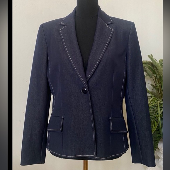 Kasper Women's Navy Blazer - Picture 1 of 16